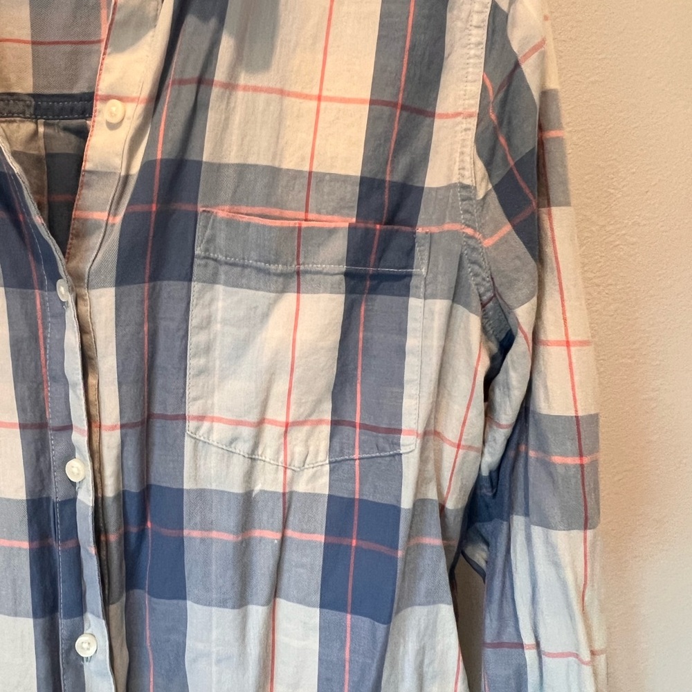 Lucky Brand Women’s Cotton Plaid Button-Up Shirt - Picture 3 of 3